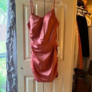 Pink stain homecoming dress